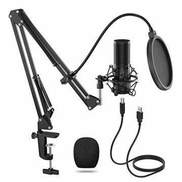TONOR Q9 USB Mikrofon Kondensator Microphone Kit Nierencharakteristik - 1